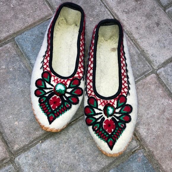 Shoes Polish Highlander Felted Wool Folk Slippers Poshmark